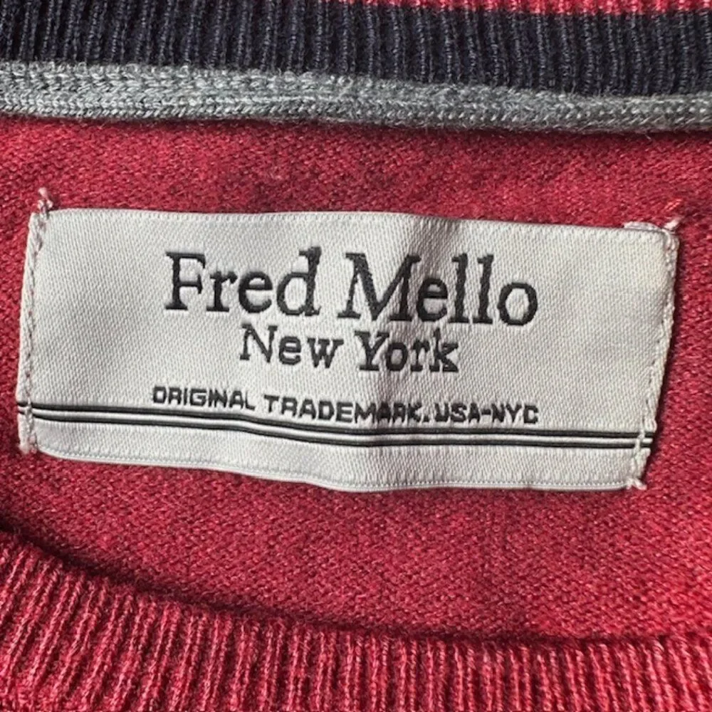 Fred‎ Mello Red Knit Sweater Top in Size Small
